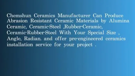 Zirconia Toughned Alumina Ceramic & Rubber Wear Panel/Liner